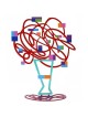 David Gerstein Signed Sculpture - Vase with Abstract Bouquet (Red)